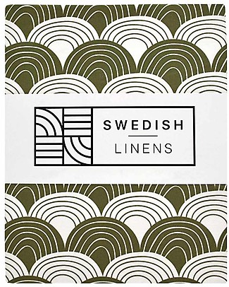 Swedish Linens Lenzuolo di sotto con angoli per culla - Arcobaleni grigio  chiaro - 120 x 60 cm unisex (bambini)