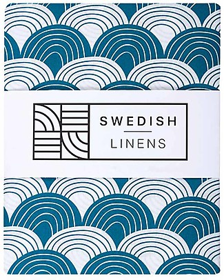 Swedish Linens Lenzuolo di sotto con angoli per culla - Arcobaleni grigio  chiaro - 120 x 60 cm unisex (bambini)