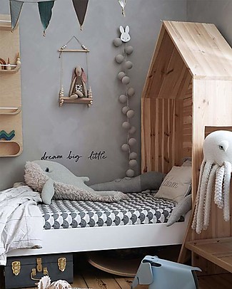 Swedish Linens Lenzuolo di sotto con angoli per letto singolo oversize - Arcobaleni grafite 140x200cm Lenzuola