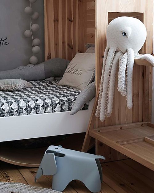 Swedish Linens Lenzuolo di sotto con angoli per letto singolo oversize - Arcobaleni grafite 200x140cm Lenzuola e Federe