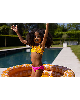 Swim Essentials Bikini - Arancione con Cuori - Tessuto UPF50+ Costumi Due Pezzi