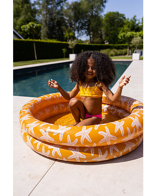 Swim Essentials Bikini - Arancione con Cuori - Tessuto UPF50+ Costumi Due Pezzi