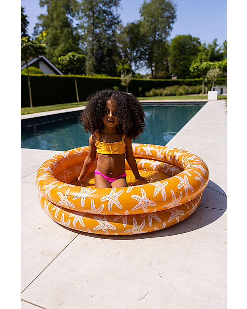 Swim Essentials Bikini - Arancione con Cuori - Tessuto UPF50+ Costumi Due Pezzi