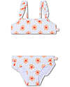 Swim Essentials Bikini con Volant - Fiori Cuore - Tessuto UPF50+ Costumi Due Pezzi