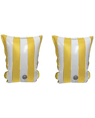 Swim Essentials Braccioli Gonfiabili - Righe - Bianco e Giallo - Adatto da 2 a 6 Anni - PVC Giochi da Spiaggia