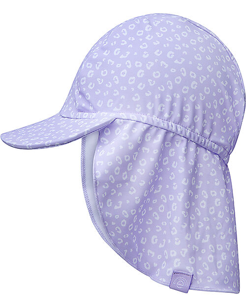 Swim Essentials Cappellino Estivo con Copri Collo - Leopardato - Lilla - Tessuto SPF50+ Cappelli Estivi