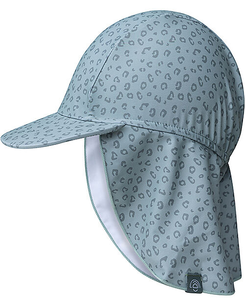 Swim Essentials Cappellino Estivo con Copri Collo - Leopardato - Verde - Tessuto SPF50+ Cappelli Estivi