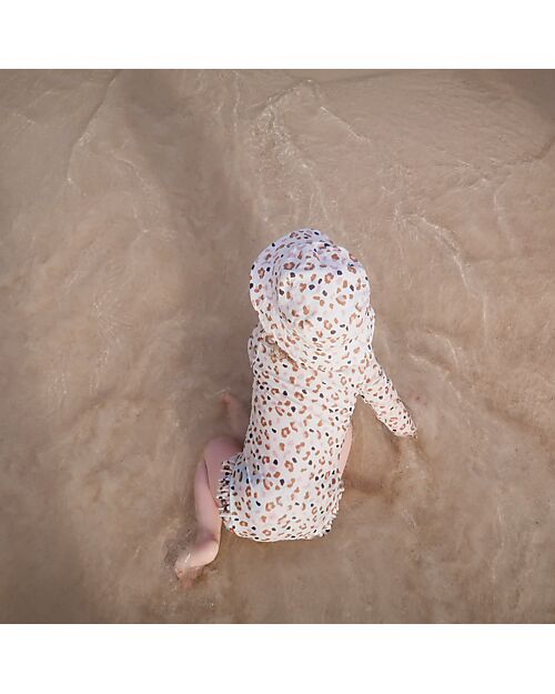 Swim Essentials Cappellino Estivo - Leopardato - Khaki - con Coulisse - Tessuto SPF50+ Cappelli Estivi