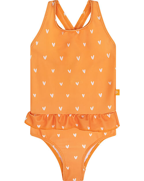 Swim Essentials Costume da Bagno Intero - Cuori Arancione - Tessuto UPF50+ Costumi Interi