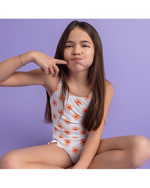 Swim Essentials Costume da Bagno Intero - Fiori Cuore - Tessuto UPF50+ Costumi Interi