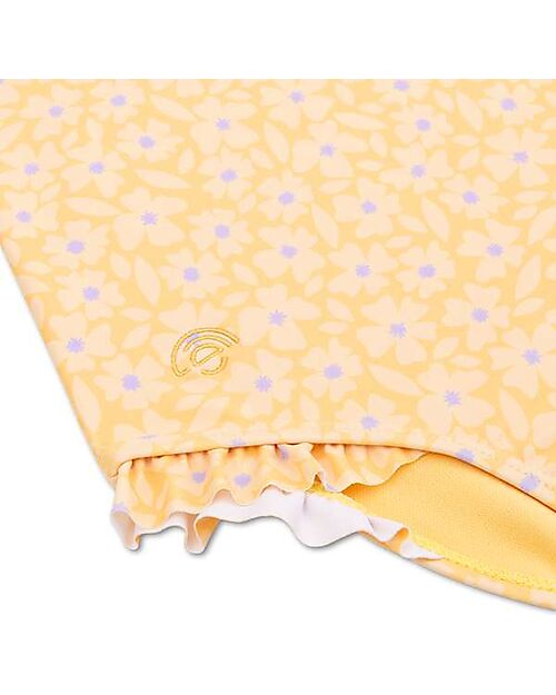 Swim Essentials Costume da Bagno Intero - Giallo - Fiori - Tessuto UPF 50+ Costumi Interi