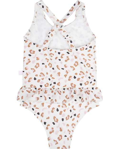 Swim Essentials Costume da Bagno Intero - Leopardato - Khaki - Tessuto UPF50+ Costumi Interi