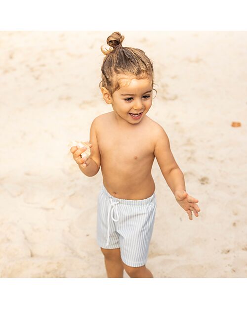 Swim Essentials Costume - Righe Blu e Bianco - Tessuto UPF50+ Boxer Mare