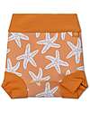 Swim Essentials Costumino Contenitivo con Volant - Arancione - Stelle Marine - Tessuto UPF 50+ Costumi Contenitivi