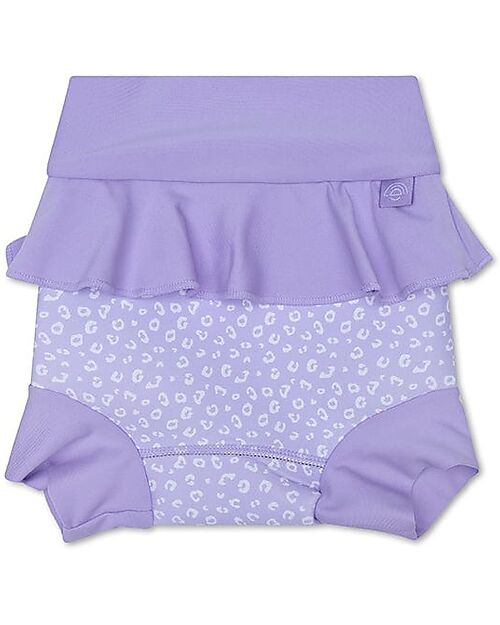 Swim Essentials Costumino Contenitivo con Volant - Lilla - Leopardato - Tessuto UPF 50+ Costumi Contenitivi