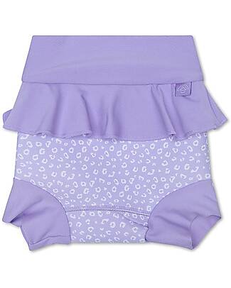 Swim Essentials Costumino Contenitivo con Volant - Lilla - Leopardato - Tessuto UPF 50+ Costumi Contenitivi