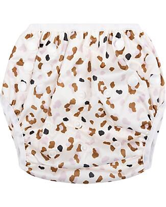 Swim Essentials Costumino Contenitivo - Leopardato - Khaki - con Cuciture Elasticizzate Costumi Contenitivi