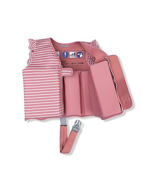 Swim Essentials Giacca Salvagente con Volant - Righe - Margherita - Adatto da 1 a 2 Anni Giochi da Spiaggia