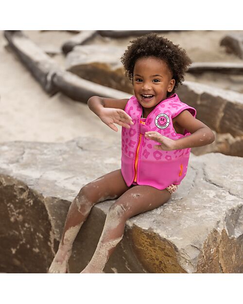 Swim Essentials Giacca Salvagente - Leopardato - Rosa - dai 4 Anni Giochi da Spiaggia