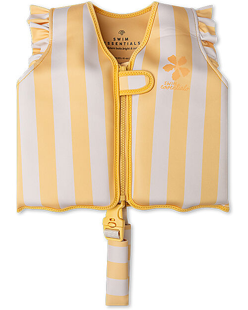Swim Essentials Giacca Salvagente - Yellow Flower Market - Righe - Bianco e Giallo Giochi da Spiaggia