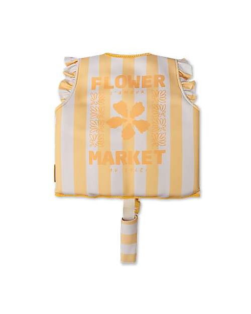 Swim Essentials Giacca Salvagente - Yellow Flower Market - Righe - Bianco e Giallo Giochi da Spiaggia