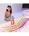 Swim Essentials Materassino Gonfiabile - Arcobaleno - Glitter - Lunghezza 177cm Giochi da Spiaggia