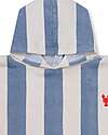Swim Essentials Poncho da Spiaggia - Catch Of The Day - Righe Bianco e Azzurro- 65x65 cm - 100% Cotone Bio Accappatoi e Asciugamani