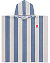 Swim Essentials Poncho da Spiaggia - Catch Of The Day - Righe Bianco e Azzurro- 65x65 cm - 100% Cotone Bio Accappatoi e Asciugamani
