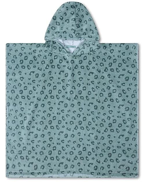 Swim Essentials Poncho da Spiaggia - Leopardato - Verde - Dimensioni 65x65 - 100% Cotone Accappatoi e Asciugamani
