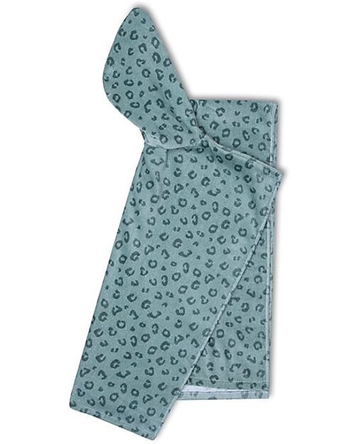 Swim Essentials Poncho da Spiaggia - Leopardato - Verde - Dimensioni 65x65 - 100% Cotone Accappatoi e Asciugamani