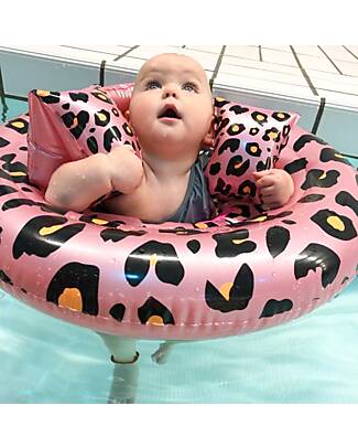 Swim Essentials Salvagente Gonfiabile - Leopardato - Oro Rosa - Adatto da 0 a 1 Anni - PVC Giochi da Spiaggia