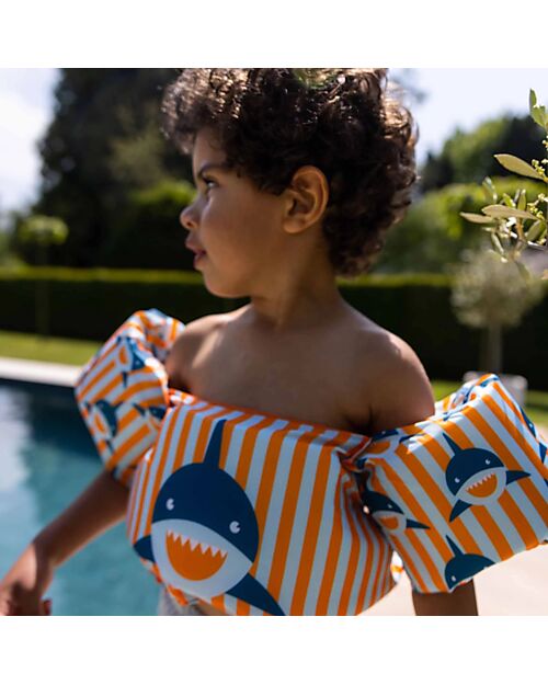 Swim Essentials Salvagente per Bambini - Righe - Squali - Adatto da 2 a 6 Anni Giochi da Spiaggia