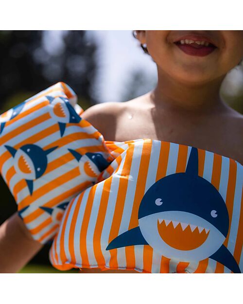 Swim Essentials Salvagente per Bambini - Righe - Squali - Adatto da 2 a 6 Anni Giochi da Spiaggia