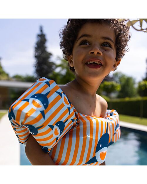 Swim Essentials Salvagente per Bambini - Righe - Squali - Adatto da 2 a 6 Anni Giochi da Spiaggia
