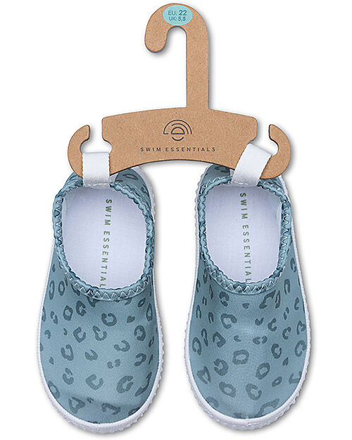 Swim Essentials Scarpette da Scoglio - Leopardato - Verde - Lycra Sandali
