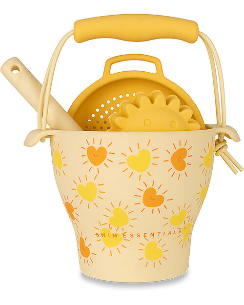 Swim Essentials Set 4 Giochi da Spiaggia - Sole - Giallo - Silicone - 18m+ Giochi da Spiaggia