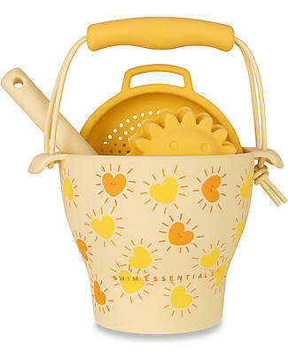 Swim Essentials Set 4 Giochi da Spiaggia - Sole - Giallo - Silicone - 18m+ Giochi da Spiaggia