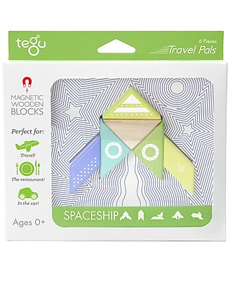 Tegu Astronave Magnetica in Legno, Travel Pal - Eco-Friendly e Sicuro! Construzioni In Legno