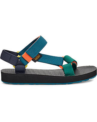 Teva Sandali a Strappo Original Universal - Nero Blu Verde - in Repreve - Plastica Riciclata Sandali