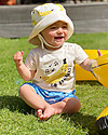 The Bonnie Mob Body Maniche Corte Pasadena - Go Bananas - Cotone Bio Elasticizzato Body Manica Corta
