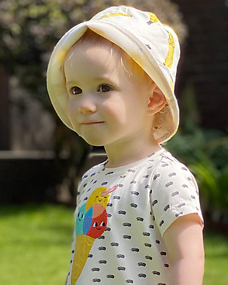 The Bonnie Mob Cappellino Estivo Kid Paradise - Banana - Cotone Bio Elasticizzato Cappelli Estivi