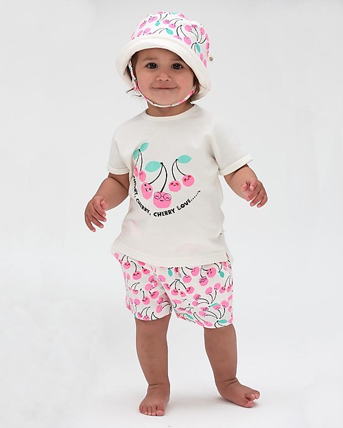 The Bonnie Mob Cappellino Estivo Parklife - Ciliegie - Cotone Bio Elasticizzato Cappelli Estivi