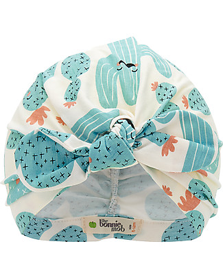 The Bonnie Mob Cappello Turbante Baby Plunge - Cactus - Cotone Bio Elasticizzato Cappelli Estivi
