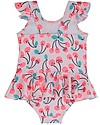 The Bonnie Mob Costume Intero con Volant Kid Seaside - Ciliegie - Tessuto Riciclato Costumi Interi