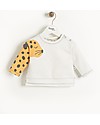 The Bonnie Mob Felpa con Orecchie 3D Mustique - Leopardo Senape (9-18 mesi) - 100% cotone bio Felpe