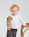 The Bonnie Mob Felpa con Orecchie 3D Mustique - Leopardo Senape (9-18 mesi) - 100% cotone bio Felpe