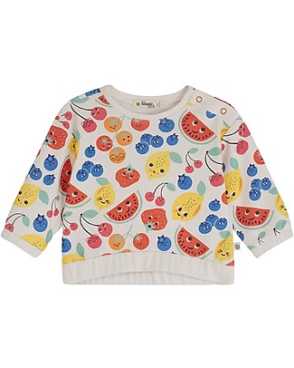 The Bonnie Mob Felpa Dreamer con Bottoni - Frutta - 100% Cotone bio Felpe