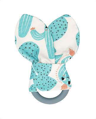 The Bonnie Mob Massaggiagengive Paddle - Cactus - Silicone e Cotone Bio Massaggiagengive