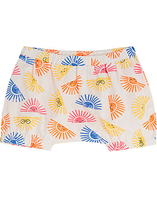 The Bonnie Mob Pantaloncini a Palloncino Copripannolino Palo Alto - Sole Multicolor - Cotone Bio Pantaloni Corti