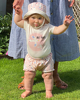The Bonnie Mob Pantaloncini a Palloncino Copripannolino Palo Alto - Uccelli - Cotone Bio Pantaloni Corti
